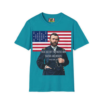 "Traitors and Patriots" Ulysses Grant Dark colors Unisex T-Shirt by theGreenDragonTavern.shop