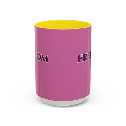 Freedom, Pink Accent Mug by theGreenDragonTavern.shop