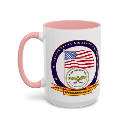 DeLand Naval Air Station Museum White Accent Mug by theGreenDragonTavern.shop