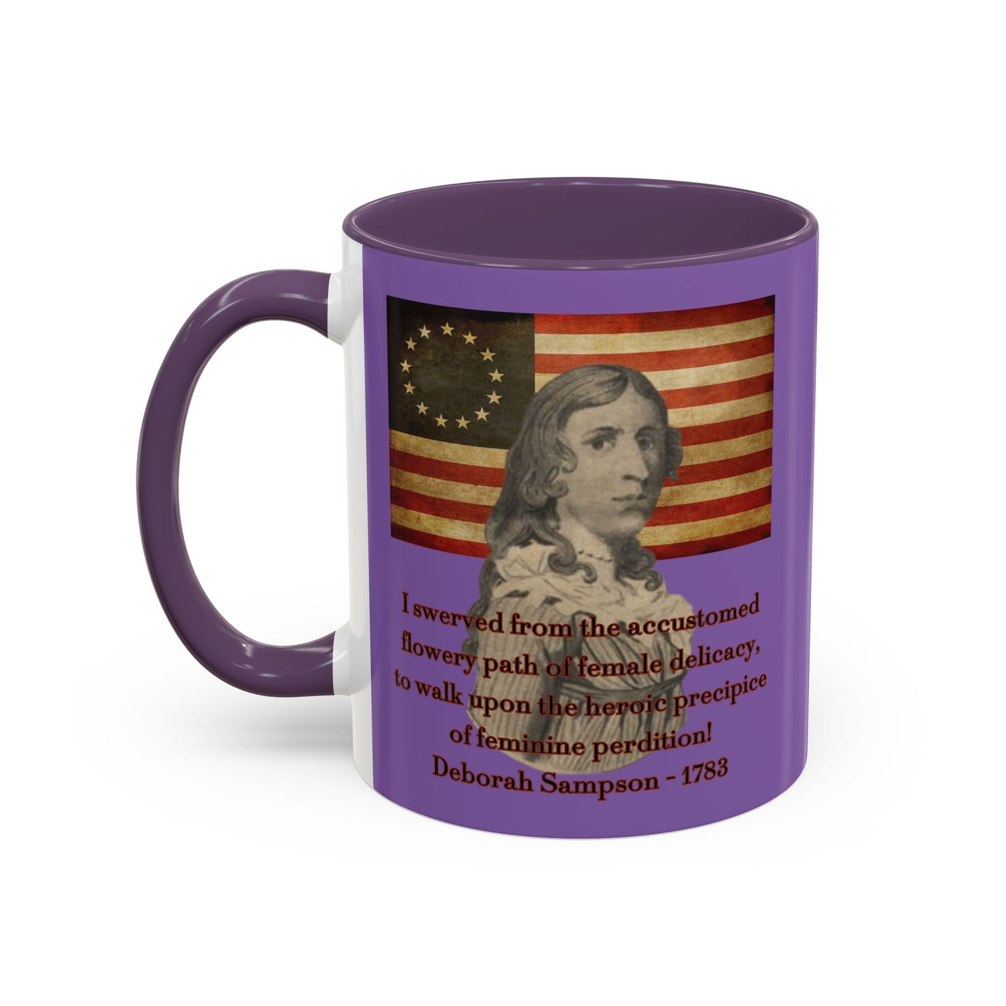 Deborah Sampson, America's Mulan Light Purple Accent Mug by theGreenDragonTavern.shop