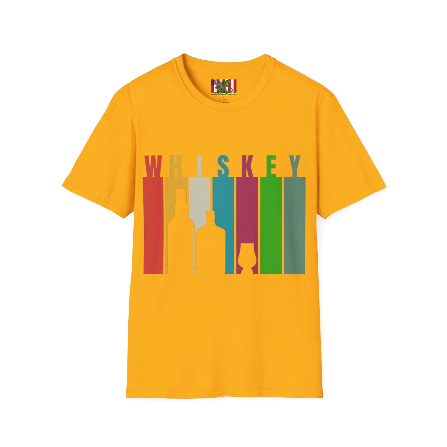 Whiskey spelled with an 'e' Light colors Unisex T-Shirt by theGreenDragonTavern.shop