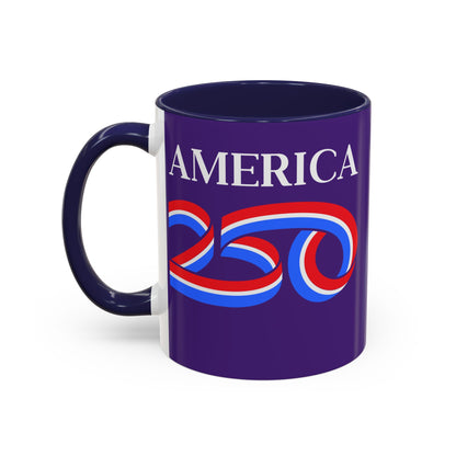 America 250 Dark Purple Accent Mug by theGreenDragonTavern.shop