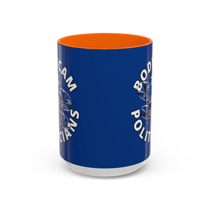 Bodycam the Politicians Drone Dark Blue Accent Mug by theGreenDragonTavern.shop