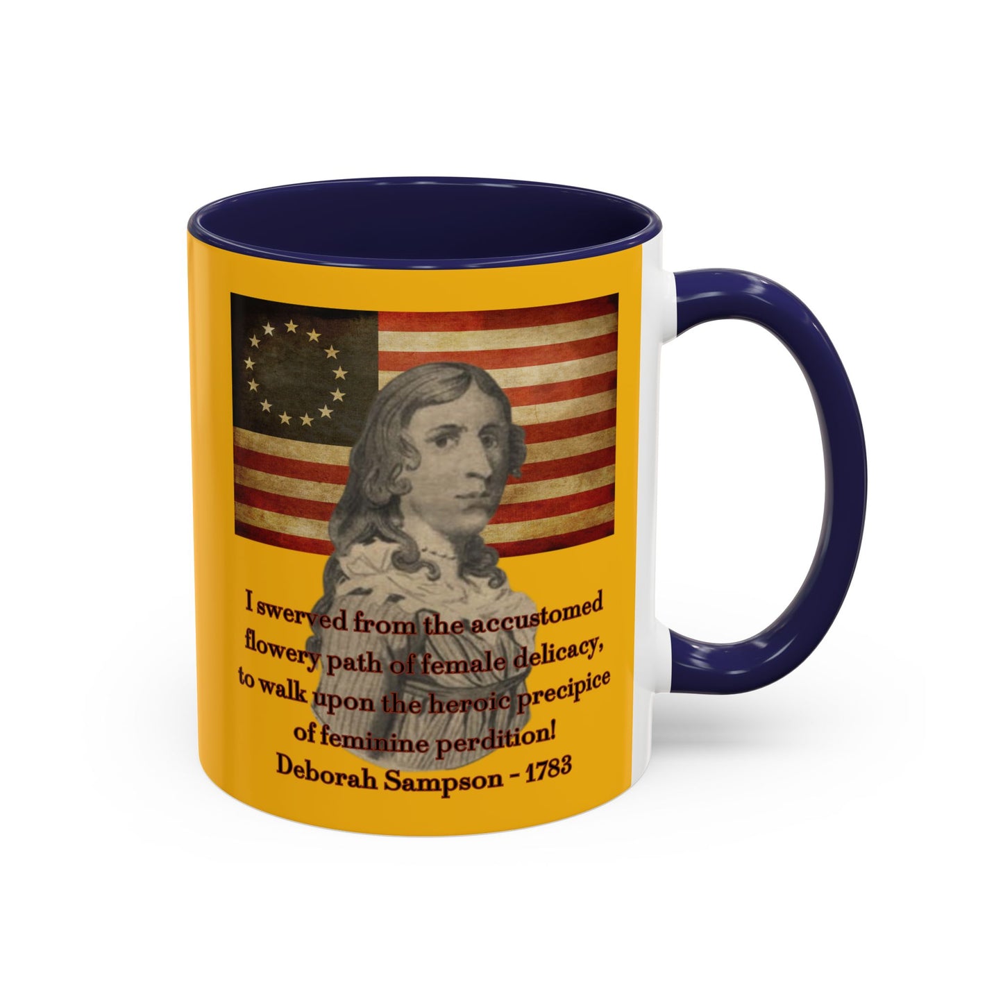 Deborah Sampson, America's Mulan Yellow Accent Mug by theGreenDragonTavern.shop