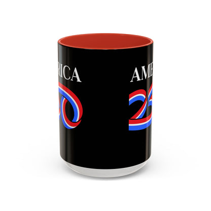 America 250 Black Accent Mug by theGreenDragonTavern.shop
