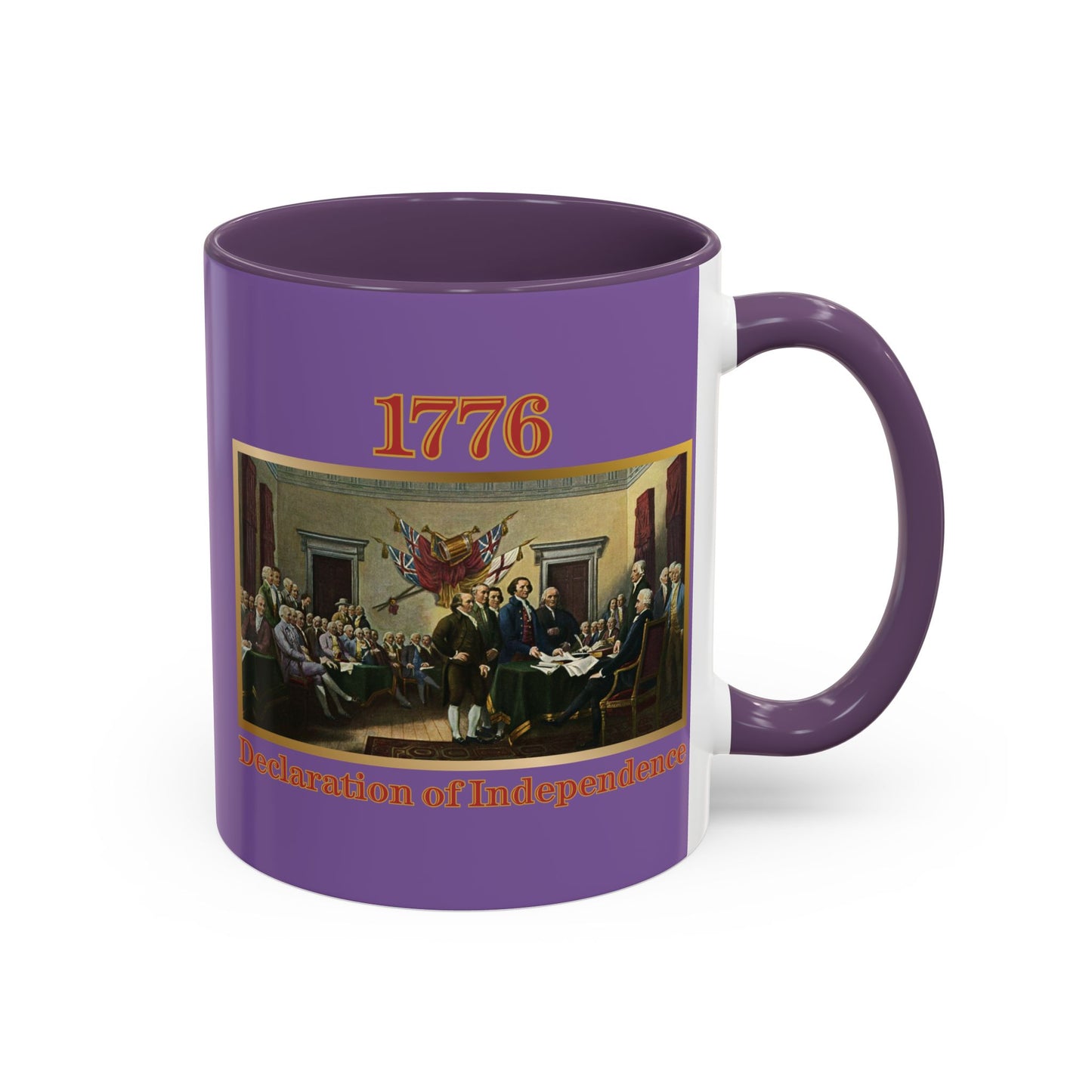 Declaration of Independence Light Purple Accent Mug by theGreenDragonTavern.shop