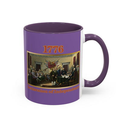 Declaration of Independence Light Purple Accent Mug by theGreenDragonTavern.shop