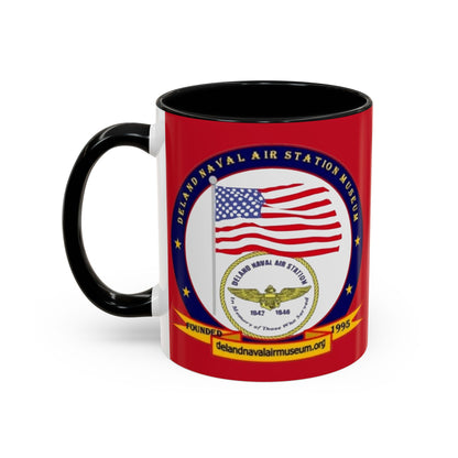 DeLand Naval Air Station Museum Red Accent Mug by theGreenDragonTavern.shop