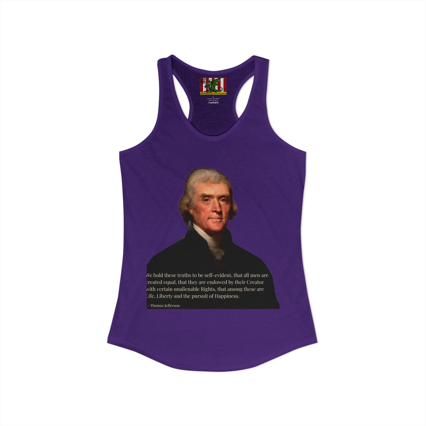We hold these truths to be self-evident Women's Racerback Tank Top by theGreenDragonTavern.shop