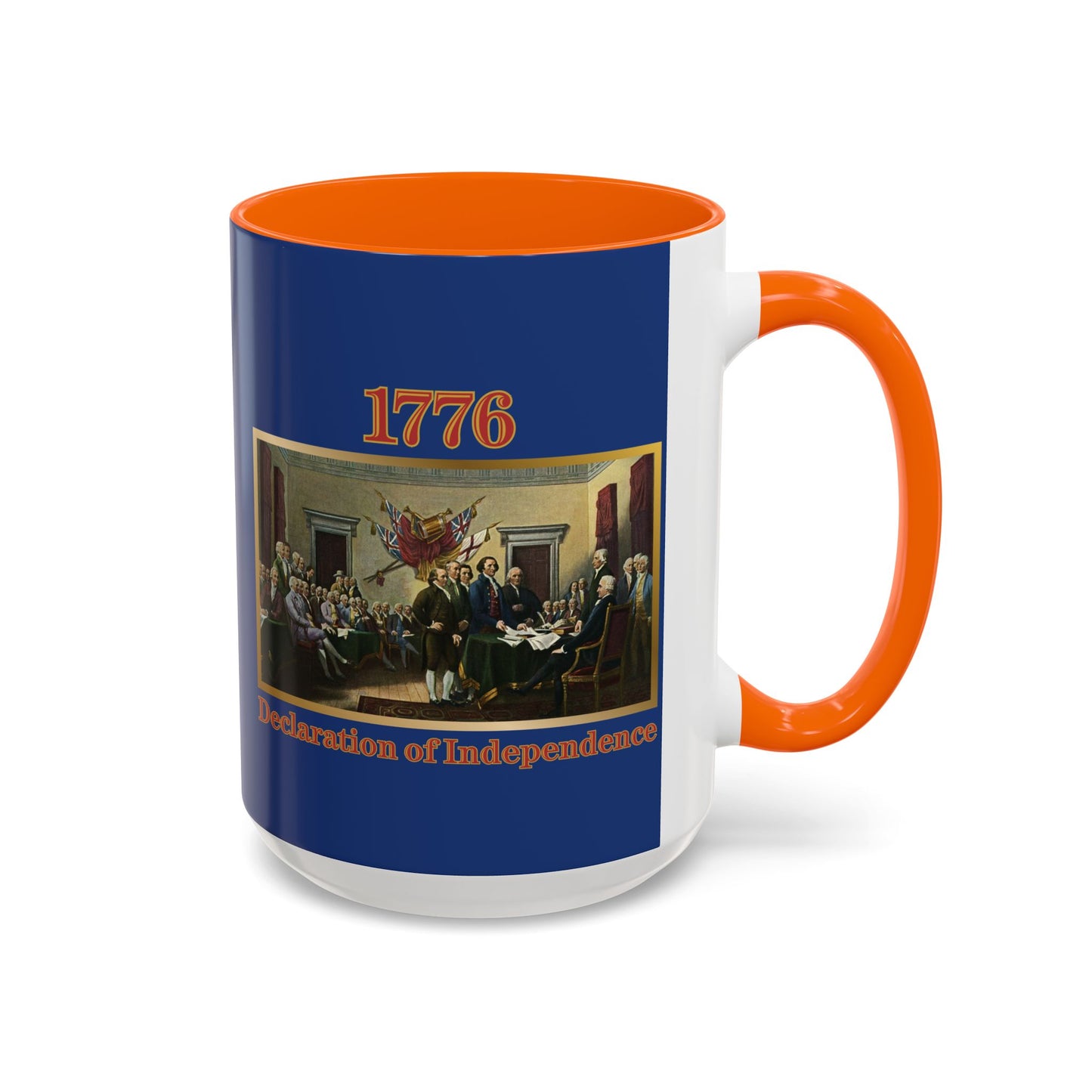 Declaration of Independence Dark Blue Accent Mug by theGreenDragonTavern.shop