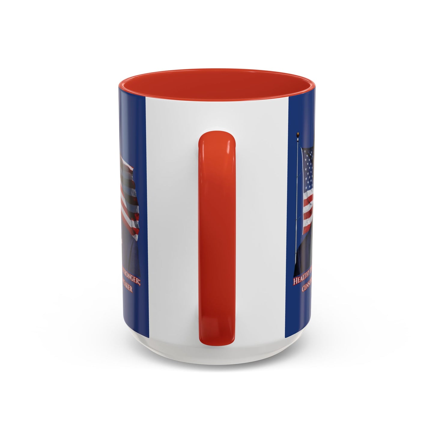 Charlie Kirk, Healthy Debate Blue Accent Mug by theGreenDragonTavern.shop
