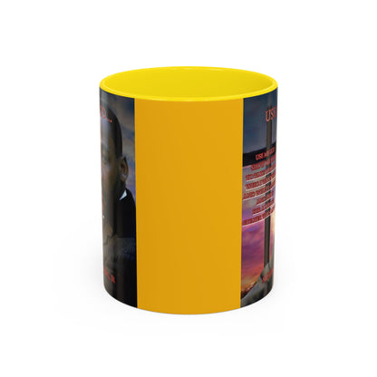 Use Me God, MLK Jr Yellow Accent Mug by theGreenDragonTavern.shop