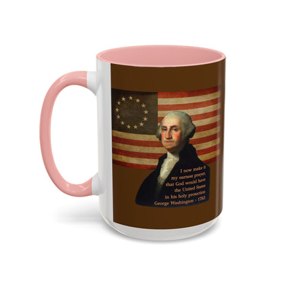 Washington's Earnest Prayer Brown Accent Mug by theGreenDragonTavern.shop
