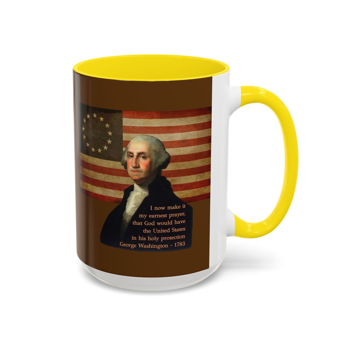 Washington's Earnest Prayer Brown Accent Mug by theGreenDragonTavern.shop
