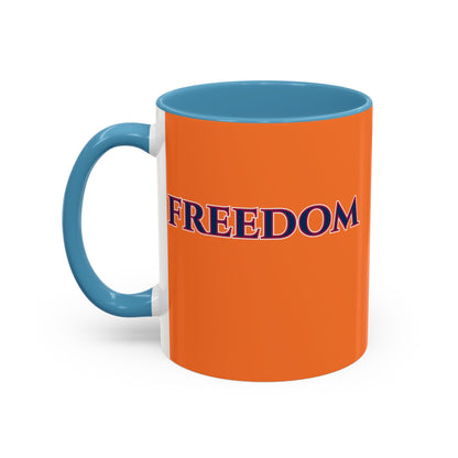 Freedom, Orange Accent Mug by theGreenDragonTavern.shop