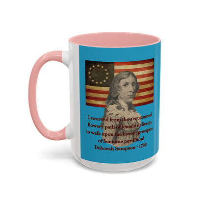 Deborah Sampson, America's Mulan Turquoise Accent Mug by theGreenDragonTavern.shop