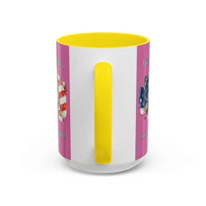 Vendetta, "Give me liberty, or give me death!" Pink Accent Mug by theGreenDragonTavern.shop