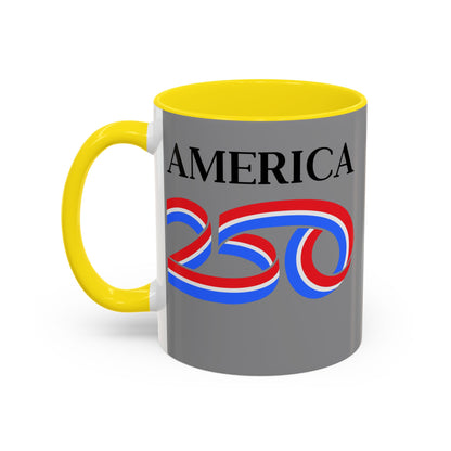 America 250 Grey Accent Mug by theGreenDragonTavern.shop