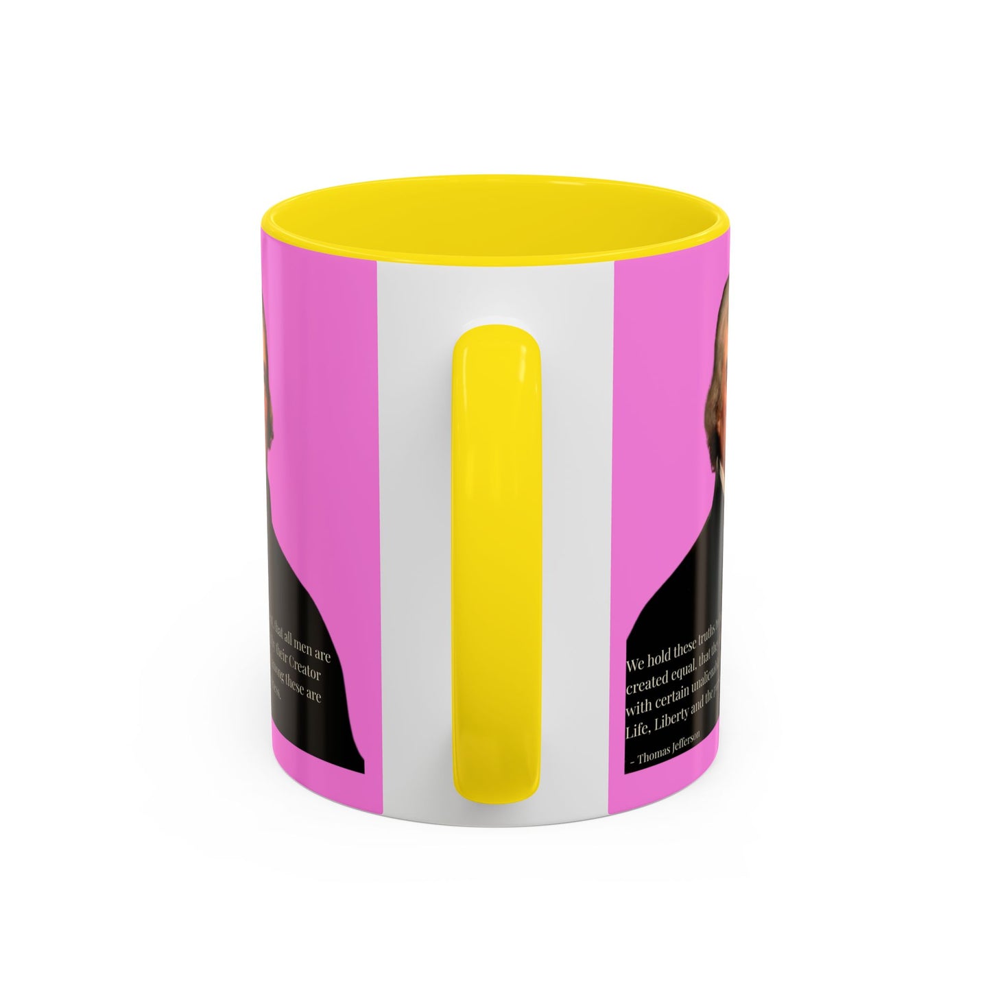 We hold these truths to be self-evident Pink Accent Mug by theGreenDragonTavern.shop