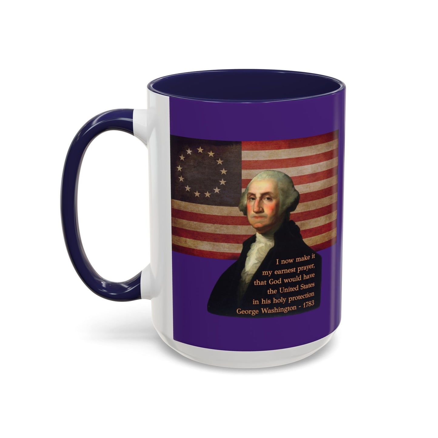 Washington's Earnest Prayer Purple Accent Mug by theGreenDragonTavern.shop