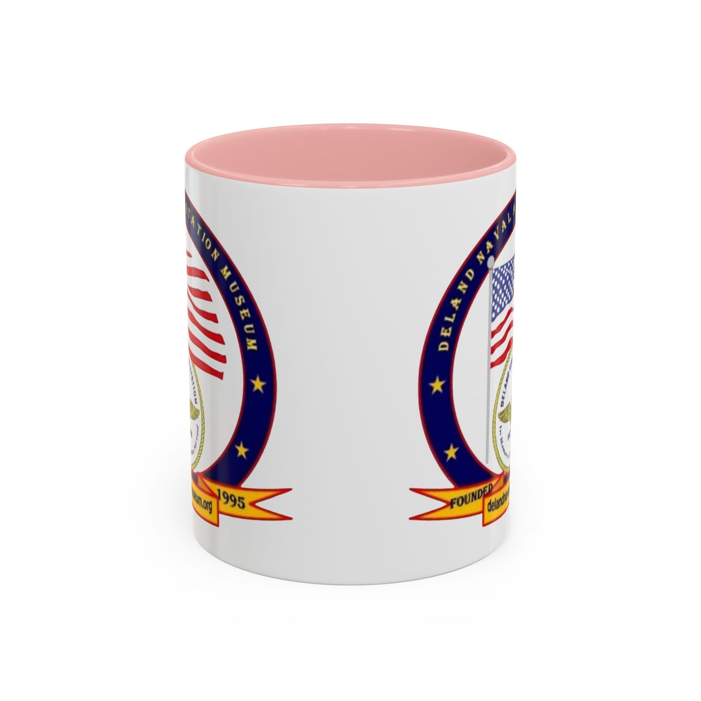 DeLand Naval Air Station Museum White Accent Mug by theGreenDragonTavern.shop