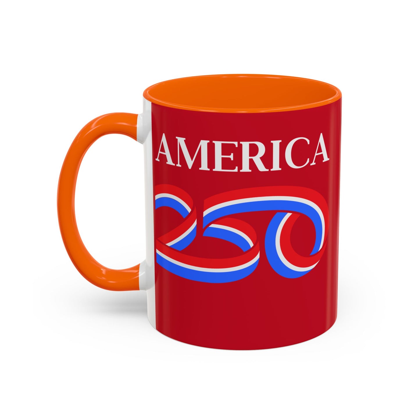 America 250 Red Accent Mug by theGreenDragonTavern.shop