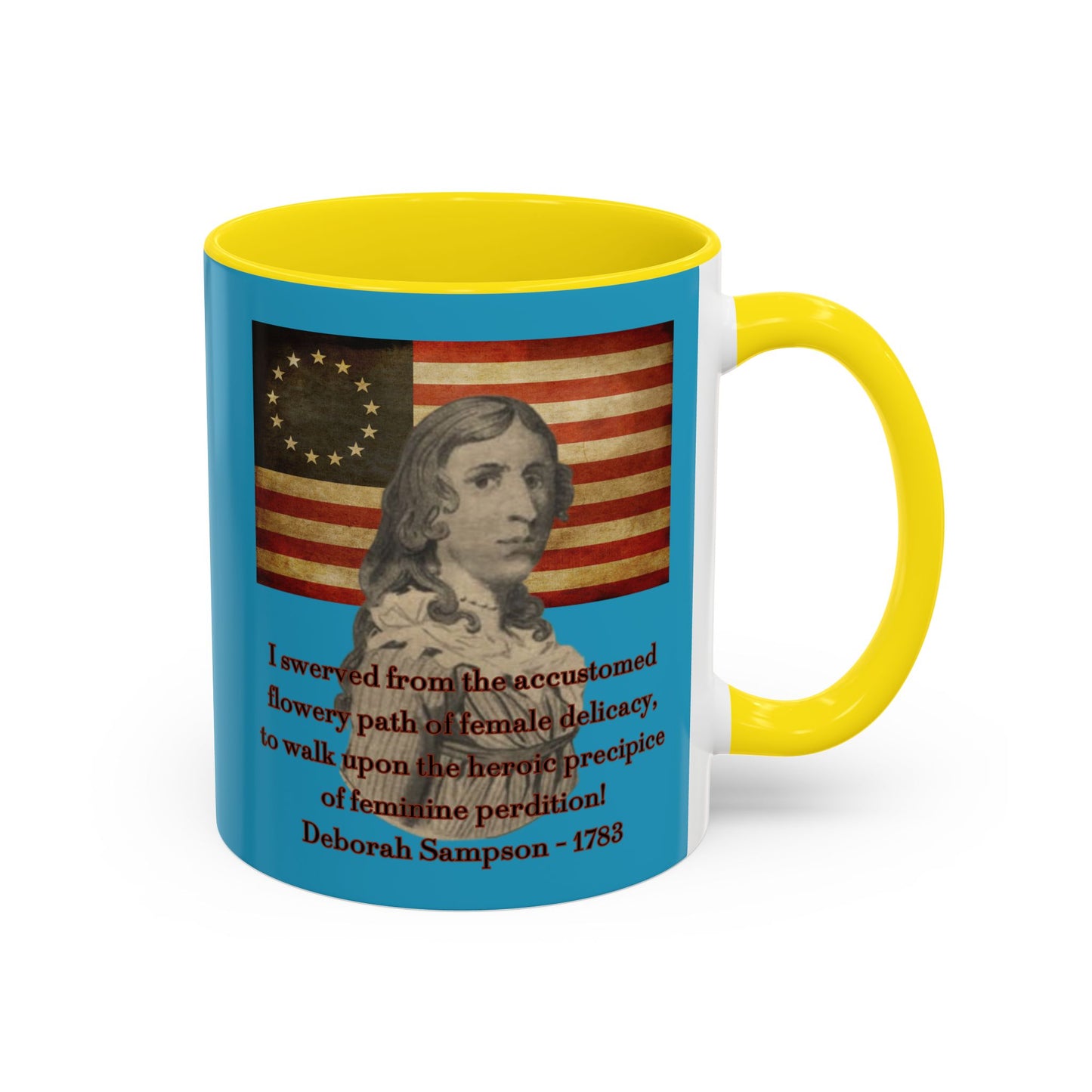 Deborah Sampson, America's Mulan Turquoise Accent Mug by theGreenDragonTavern.shop
