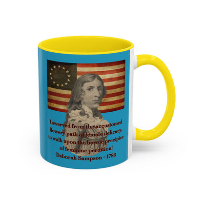 Deborah Sampson, America's Mulan Turquoise Accent Mug by theGreenDragonTavern.shop
