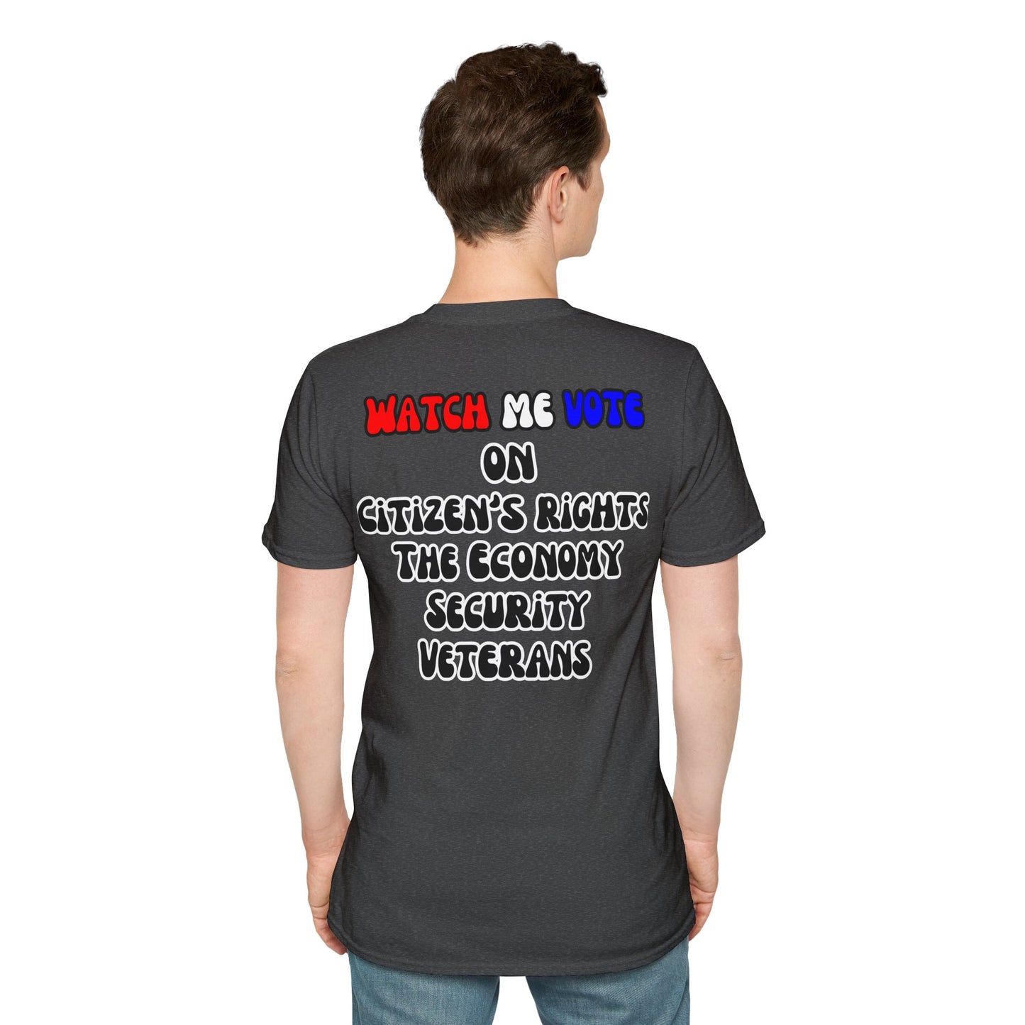 2-sided, I Am Woman Watch Me Vote Dark colors Unisex T-Shirt by theGreenDragonTavern.shop
