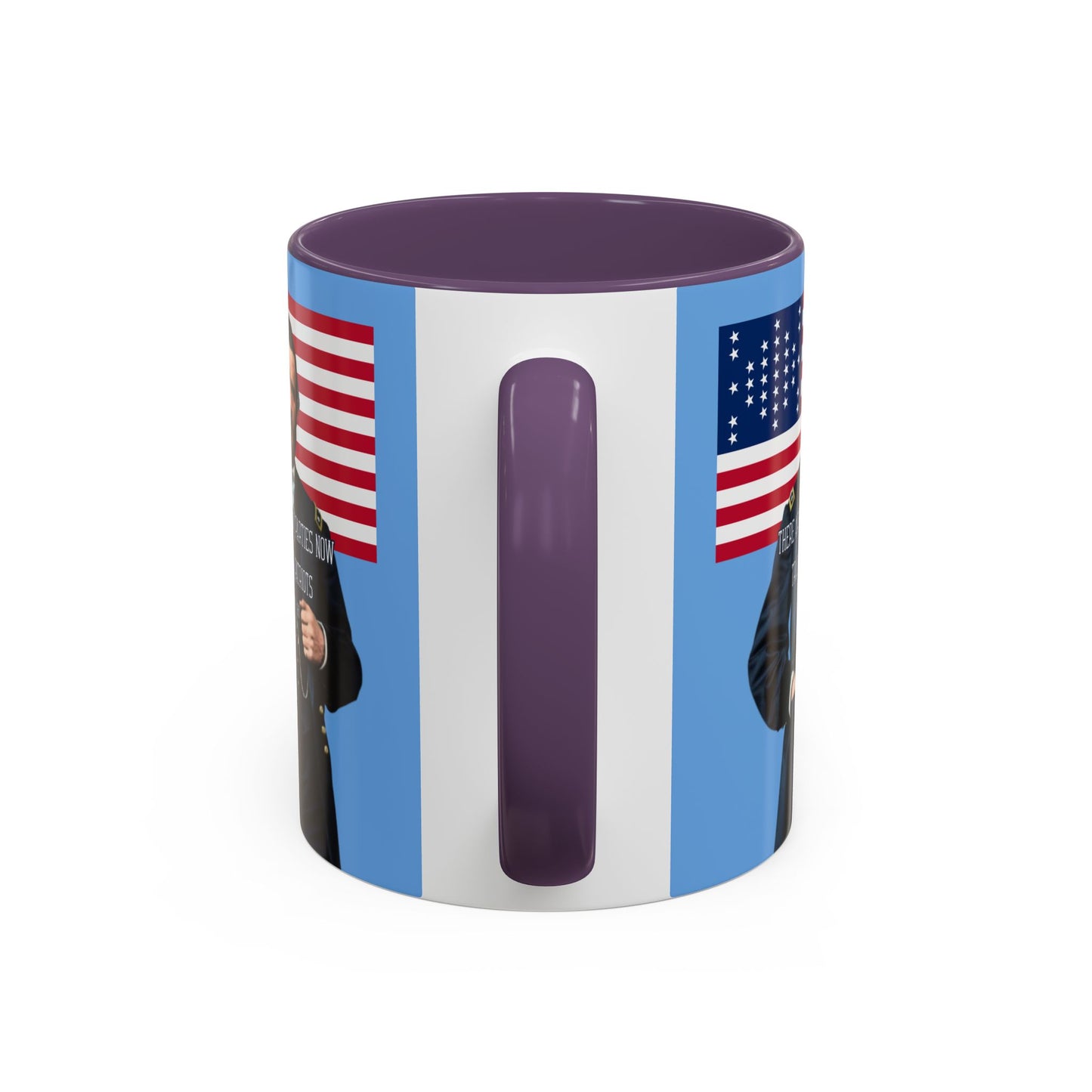"Traitors and Patriots" Ulysses Grant Light Blue Accent Mug by theGreenDragonTavern.shop