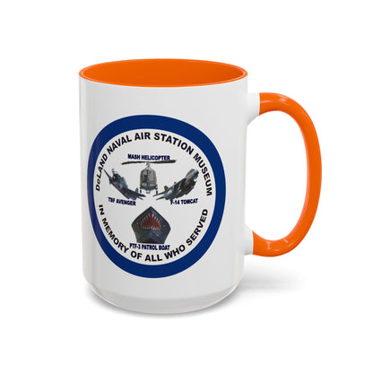DNASM Student Art Navy Frame White Accent Mug by theGreenDragonTavern.shop