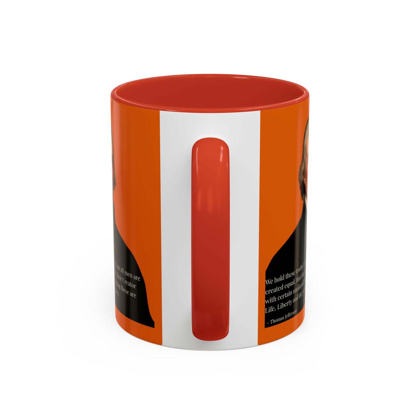 We hold these truths to be self-evident Orange Accent Mug by theGreenDragonTavern.shop