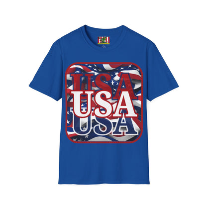 Red WHITE and Blue USA Patriot Dark colors Unisex T-Shirt by theGreenDragonTavern.shop