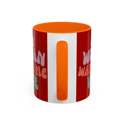 I Am Woman Watch Me Vote Red Accent Mug by theGreenDragonTavern.shop