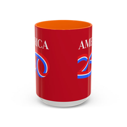 America 250 Red Accent Mug by theGreenDragonTavern.shop