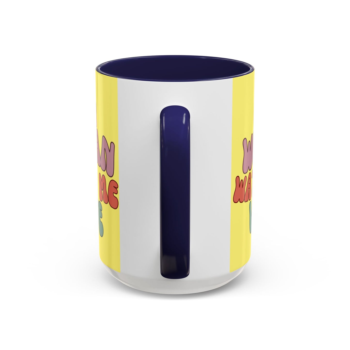 I Am Woman Watch Me Vote Yellow Accent Mug by theGreenDragonTavern.shop
