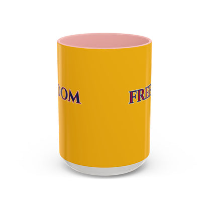 Freedom, Yellow Accent Mug by theGreenDragonTavern.shop