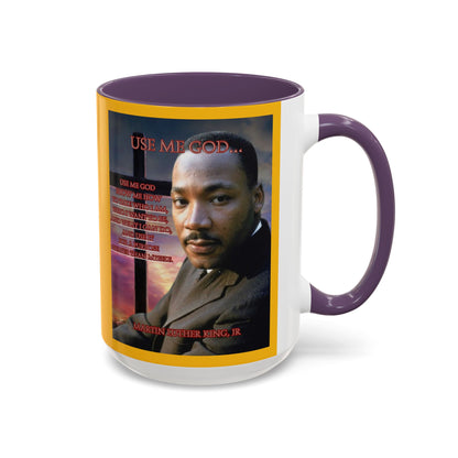 Use Me God, MLK Jr Yellow Accent Mug by theGreenDragonTavern.shop