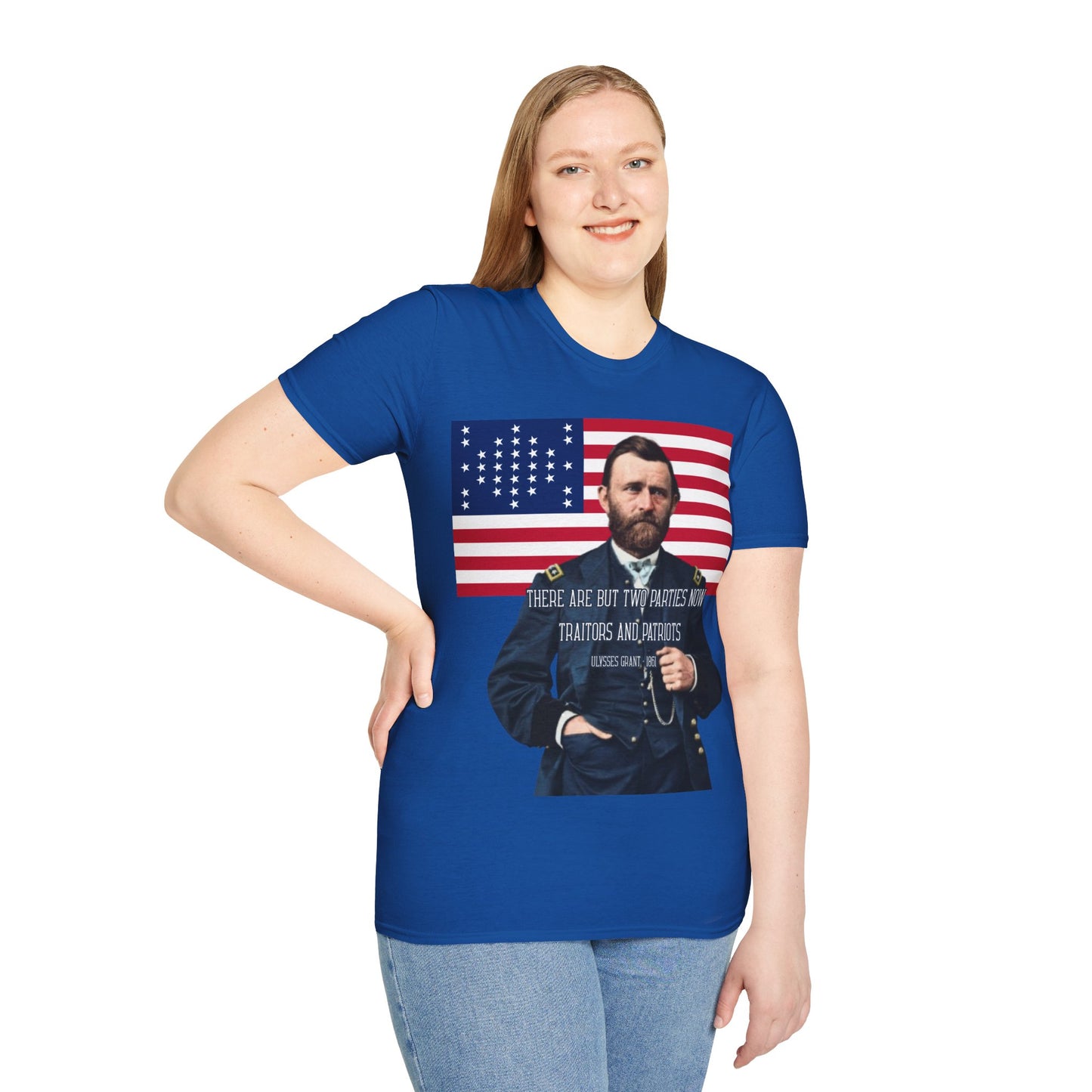 "Traitors and Patriots" Ulysses Grant Dark colors Unisex T-Shirt by theGreenDragonTavern.shop