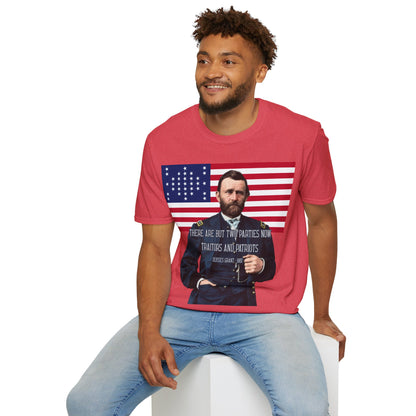 "Traitors and Patriots" Ulysses Grant Light colors Unisex T-Shirt by theGreenDragonTavern.shop