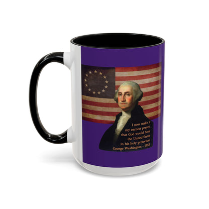 Washington's Earnest Prayer Purple Accent Mug by theGreenDragonTavern.shop