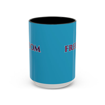 Freedom, Turquoise Accent Mug by theGreenDragonTavern.shop