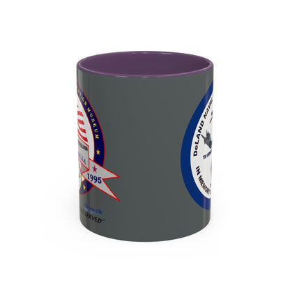 DNASM 2-sided, Founding & Student Art w/Navy Ring Grey Accent Mug by theGreenDragonTavern.shop