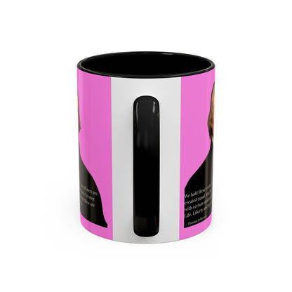 We hold these truths to be self-evident Pink Accent Mug by theGreenDragonTavern.shop