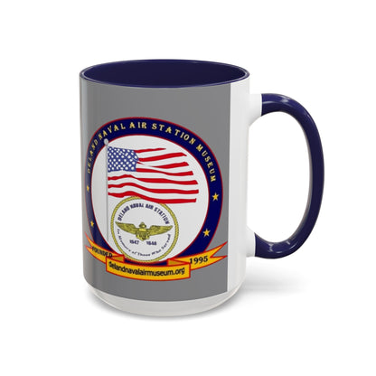 DeLand Naval Air Station Museum Grey Accent Mug by theGreenDragonTavern.shop