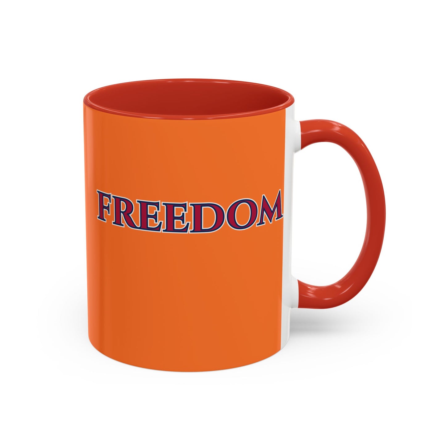 Freedom, Orange Accent Mug by theGreenDragonTavern.shop