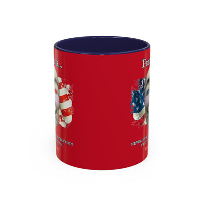 Ronald Reagan Freedom Vendetta Red Accent Mug by theGreenDragonTavern.shop
