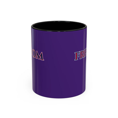 Freedom, Dark Purple Accent Mug by theGreenDragonTavern.shop
