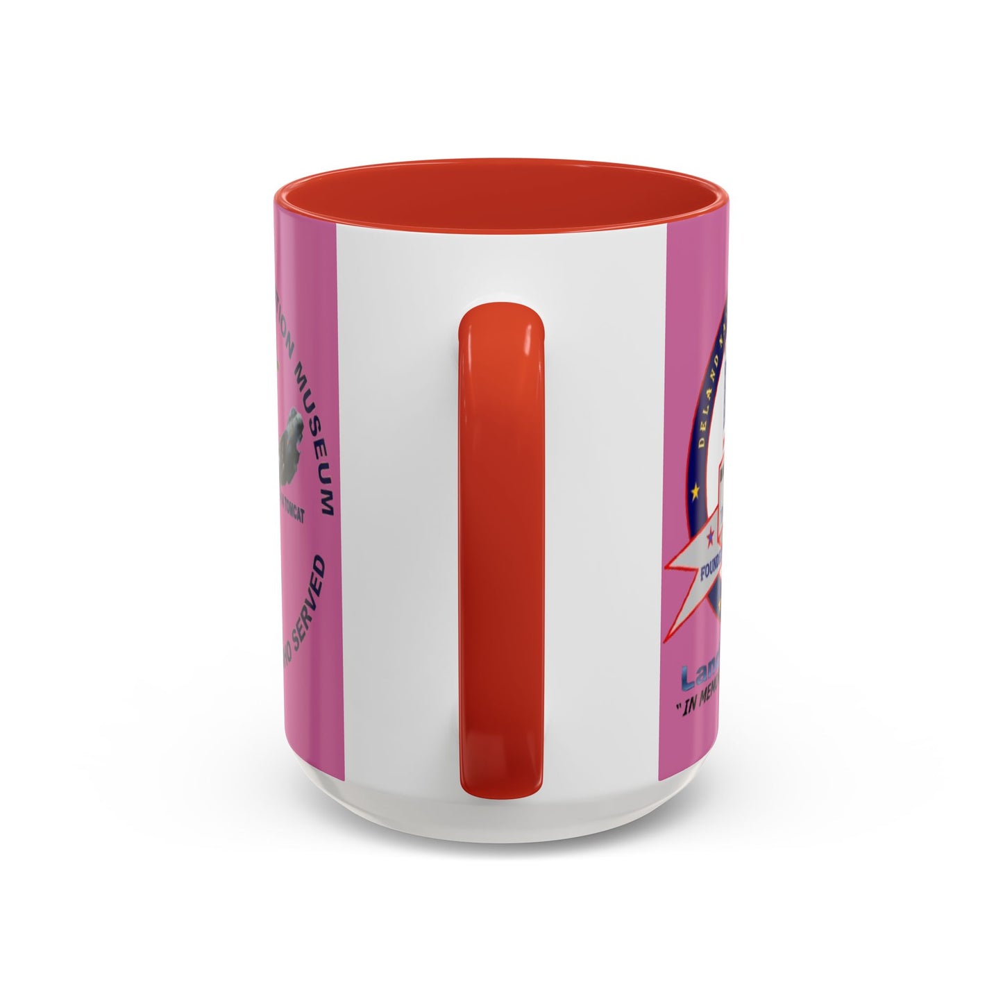 DNASM 2-sided, Founding & Student Art Pink Accent Mug by theGreenDragonTavern.shop