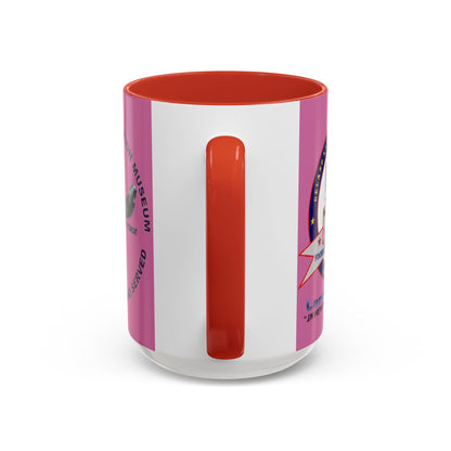 DNASM 2-sided, Founding & Student Art Pink Accent Mug by theGreenDragonTavern.shop